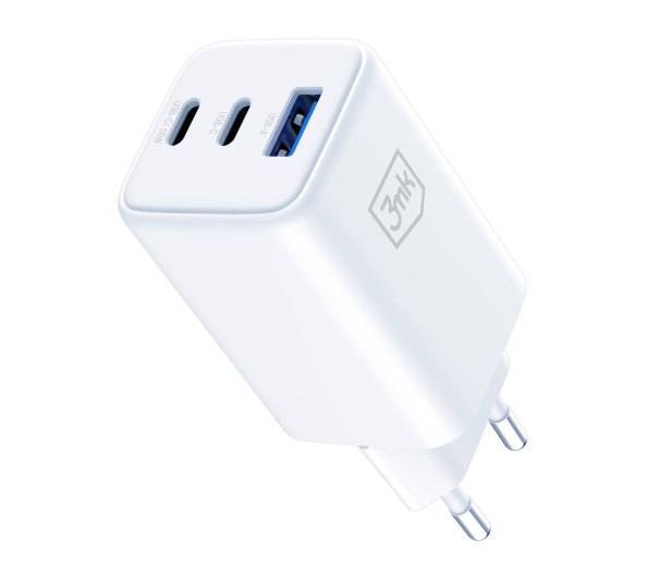 3MK Hyper GaN Charger 65W QC4+ PD PPS USB 1A2C White EU - 1333354 - zdjęcie 4